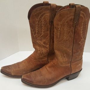Lucchese 1883 Mens Tan Mad Dog Goat Cowboy Boots